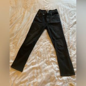 Agolde cropped black jeans